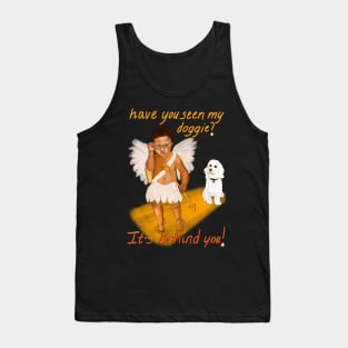 Cavapoo Cavoodle  Cavapoochon and the angel boy - cute cavalier King Charles spaniel Bichon frise Tank Top